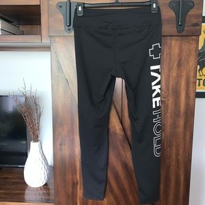 SO iLL black leggings with Take Hold logo